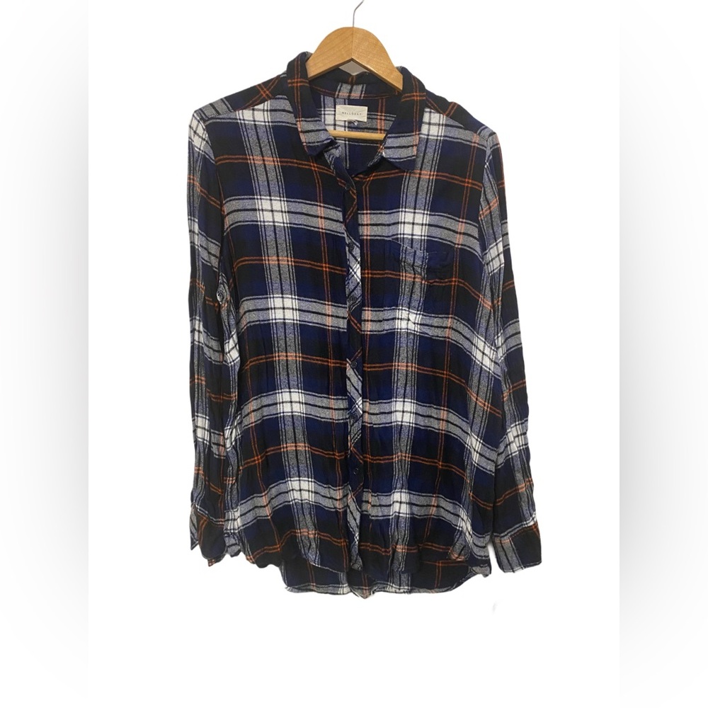 Women’s Mello Day super soft long sleeve button down plaid shirt